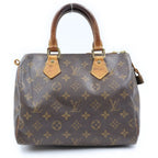 Louis Vuitton Monogram Speedy 25 Mini Boston Bag Brown Leather