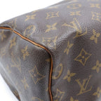 Louis Vuitton Monogram Speedy 25 Mini Boston Bag Brown Leather — view 6