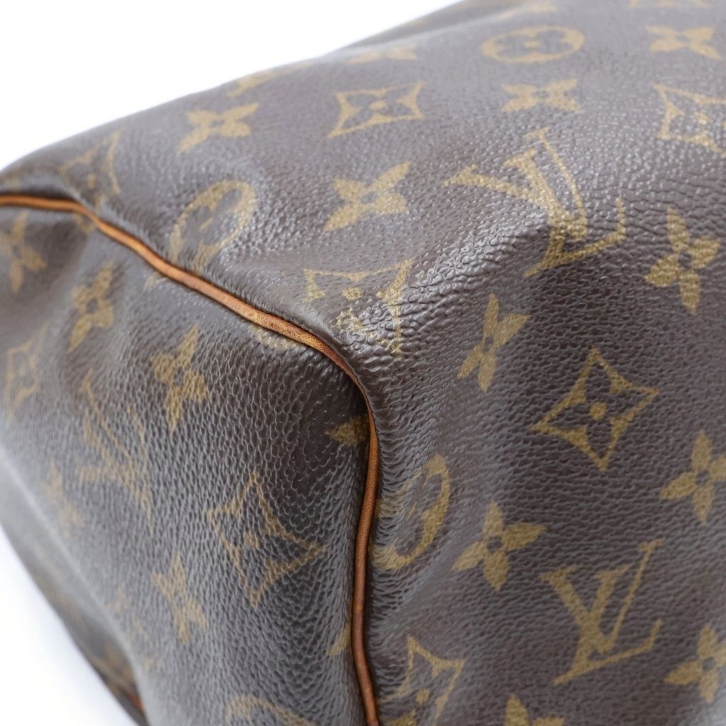 Louis Vuitton Monogram Speedy 25 Mini Boston Bag Brown Leather — view 6