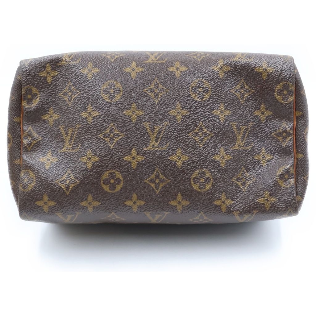 Louis Vuitton Monogram Speedy 25 Mini Boston Bag Brown Leather — view 4