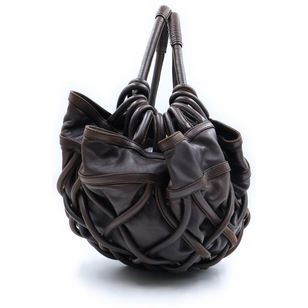Loewe Nappa Aire Handbag Brown Leather — view 3
