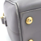 Saint Laurent Paris Duffle 2-Way Shoulder Bag Gray Leather Gold — view 6