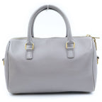 Saint Laurent Paris Duffle 2-Way Shoulder Bag Gray Leather Gold — view 2