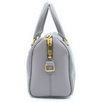 Saint Laurent Paris Duffle 2-Way Shoulder Bag Gray Leather Gold — view 3