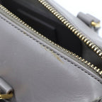 Saint Laurent Paris Duffle 2-Way Shoulder Bag Gray Leather Gold — view 8