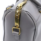 Saint Laurent Paris Duffle 2-Way Shoulder Bag Gray Leather Gold — view 7