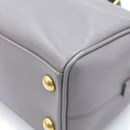 Saint Laurent Paris Duffle 2-Way Shoulder Bag Gray Leather Gold — view 5