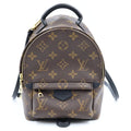 Louis Vuitton Monogram Palm Springs Mini Backpack Mini Bag Brown Black Leather