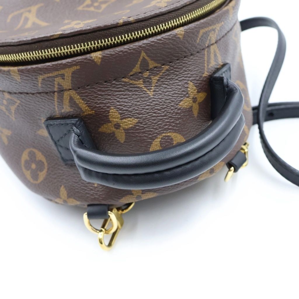 Louis Vuitton Monogram Palm Springs Mini Backpack Mini Bag Brown Black Leather — view 6