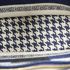 Dior Lady D-lite Light Medium 2-Way Shoulder Bag Navy White Canvas — view 8