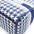 Dior Lady D-lite Light Medium 2-Way Shoulder Bag Navy White Canvas — view 5