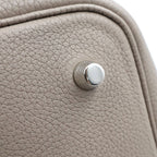 Hermes Picotin Lock MM Gris Asphalt Taurillon Maurice Leather Handbag Silver Beige — view 6