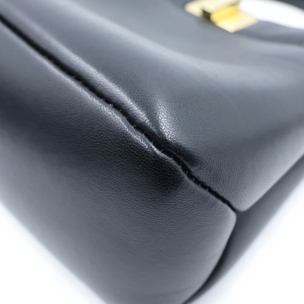Fendi Peekaboo Iconic 2-Way Shoulder Bag Black Leather Gold — view 5