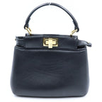 Fendi Peekaboo Iconic 2-Way Shoulder Bag Black Leather Gold — view 2