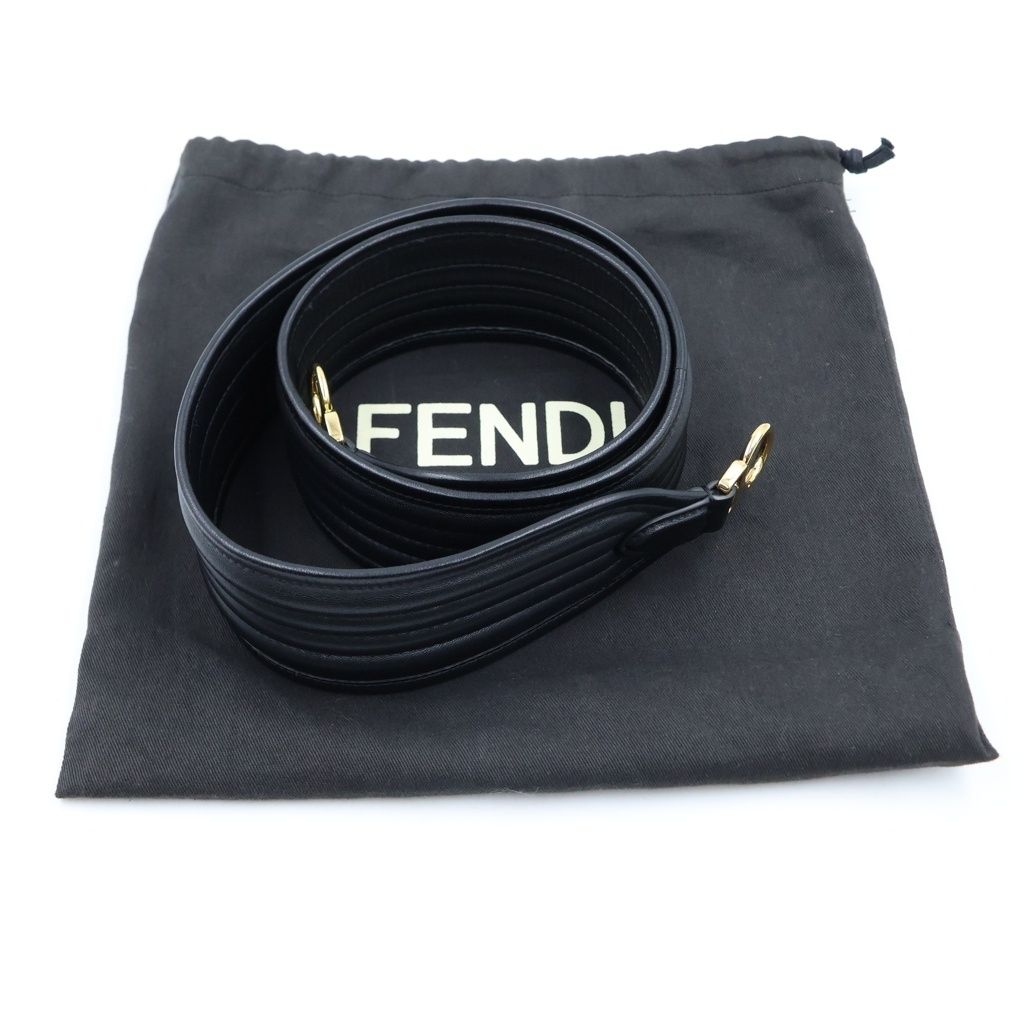 Fendi Peekaboo Iconic 2-Way Shoulder Bag Black Leather Gold — view 8
