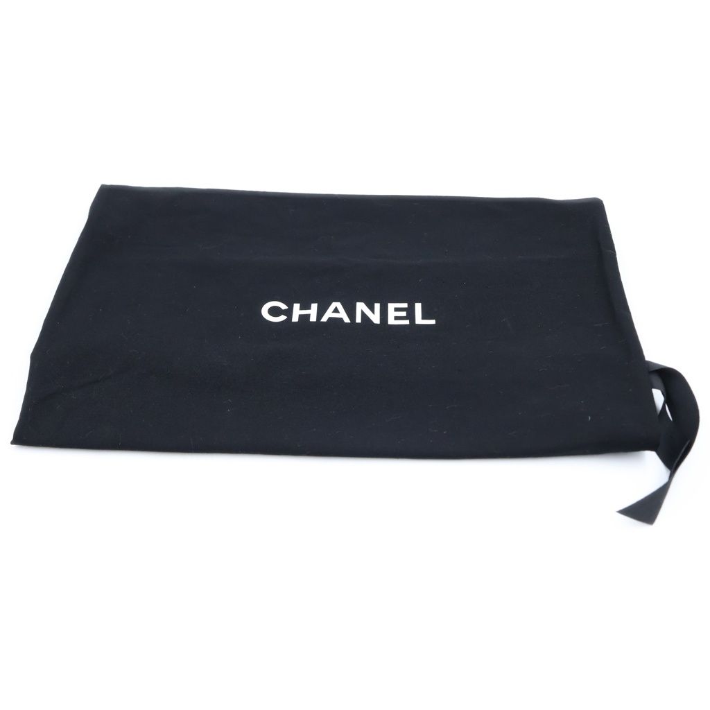Chanel Quilted Tweed Chain Mini Shoulder Bag Pearl Handle Black White Gold — view 8