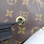 Louis Vuitton Monogram Neo Noe Shoulder Bag Brown Black Leather Gold — view 7