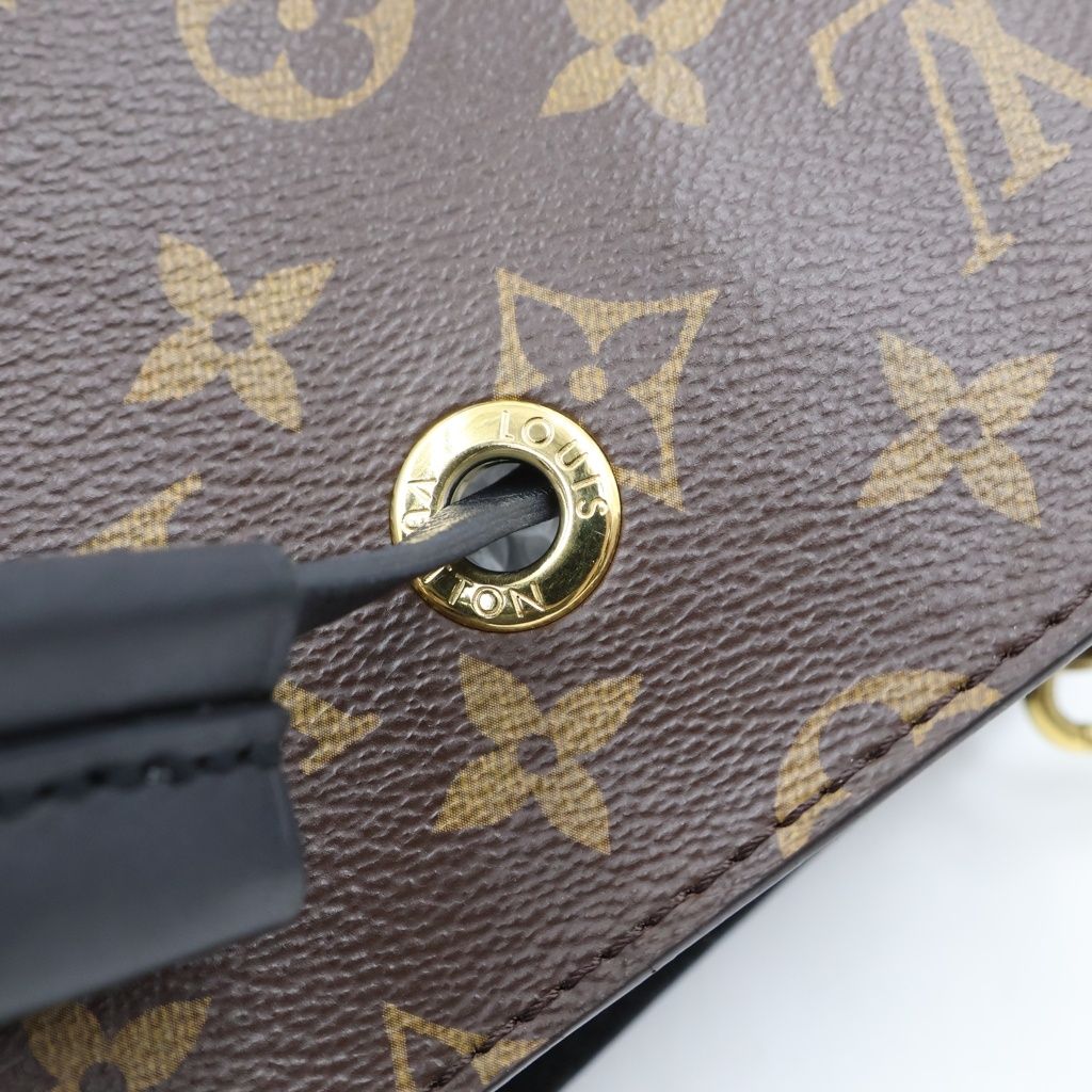Louis Vuitton Monogram Neo Noe Shoulder Bag Brown Black Leather Gold — view 7