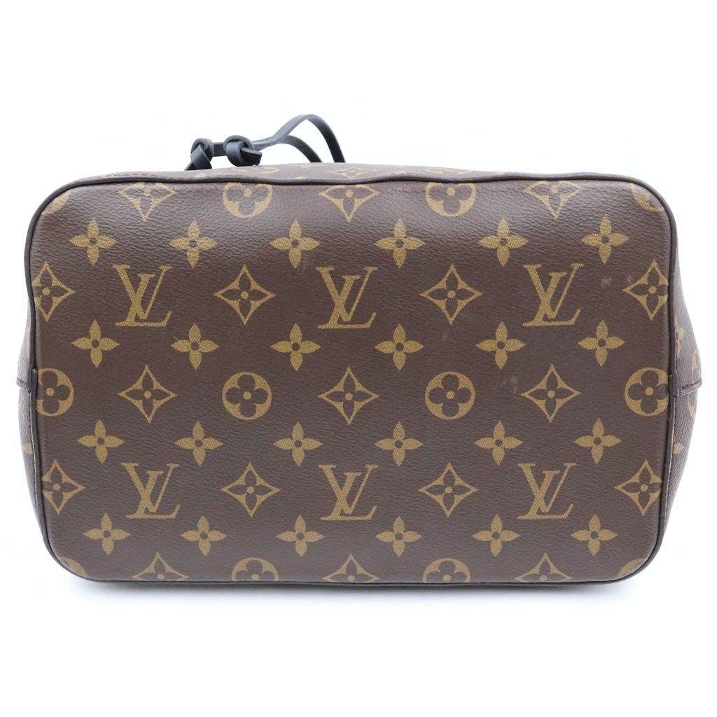 Louis Vuitton Monogram Neo Noe Shoulder Bag Brown Black Leather Gold — view 4