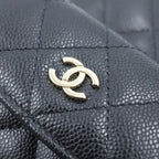 Chanel Mini Backpack Black Caviar Leather Gold — view 6
