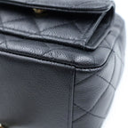 Chanel Mini Backpack Black Caviar Leather Gold — view 5