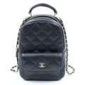 Chanel Mini Backpack Black Caviar Leather Gold