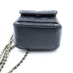 Chanel Mini Backpack Black Caviar Leather Gold — view 4