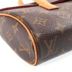 Louis Vuitton Monogram Sonatine Mini Bag Brown Leather Gold — view 5