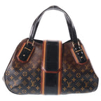 Louis Vuitton Greet Monogram Mirage Boston Bag Brown Black Leather Gold — view 2