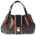Louis Vuitton Greet Monogram Mirage Boston Bag Brown Black Leather Gold