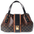 Louis Vuitton Greet Monogram Mirage Boston Bag Brown Black Leather Gold