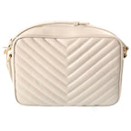 Saint Laurent Paris Lou Camera Bag Ivory Leather Gold — view 2