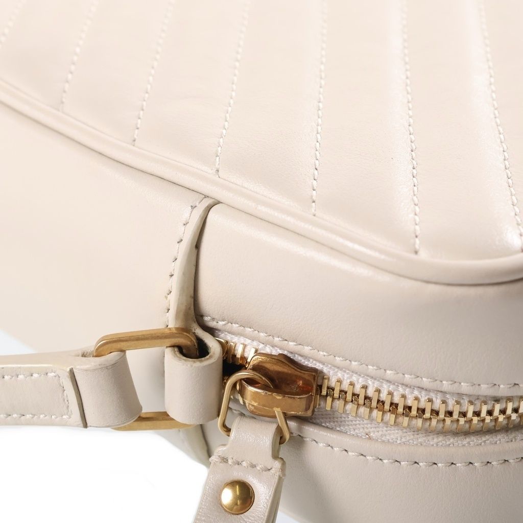 Saint Laurent Paris Lou Camera Bag Ivory Leather Gold — view 6