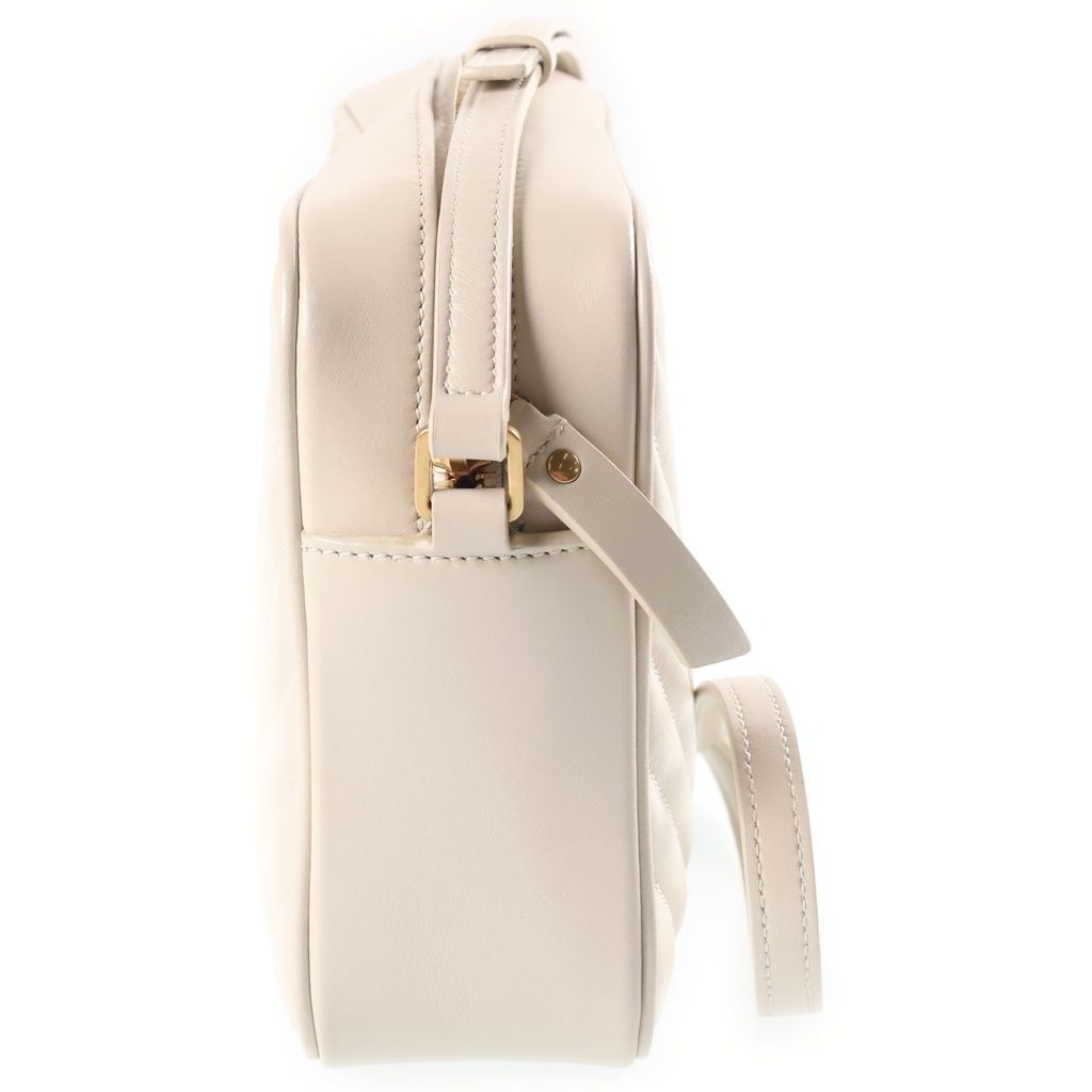 Saint Laurent Paris Lou Camera Bag Ivory Leather Gold — view 3