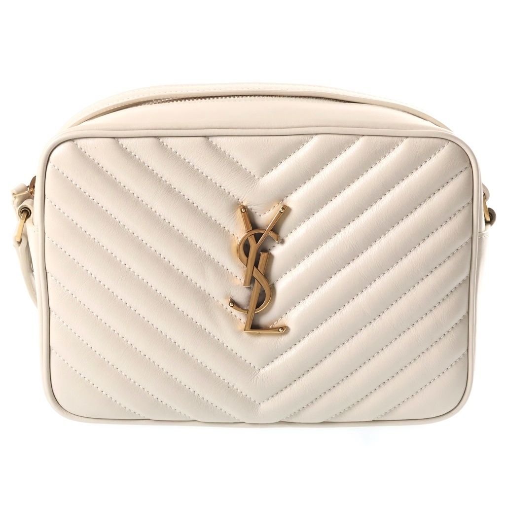Saint Laurent Paris Lou Camera Bag Ivory Leather Gold