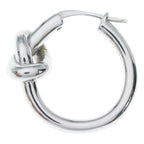 Celine Knot Small Hoop Single Earrings Silver — view 3