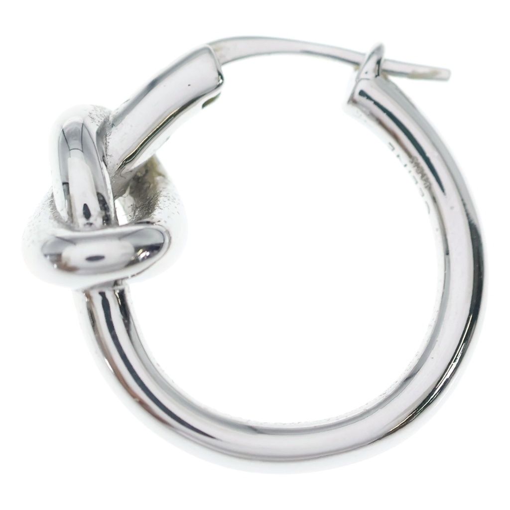 Celine Knot Small Hoop Single Earrings Silver — view 3