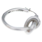 Celine Knot Small Hoop Single Earrings Silver — view 5