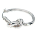 Celine Knot Small Hoop Single Earrings Silver