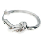 Celine Knot Small Hoop Single Earrings Silver