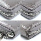 Gucci GG Supreme Wallet Zip Around Metallic Purple — view 7