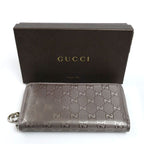 Gucci GG Supreme Wallet Zip Around Metallic Purple — view 8
