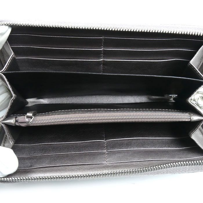 Gucci GG Supreme Wallet Zip Around Metallic Purple — view 5