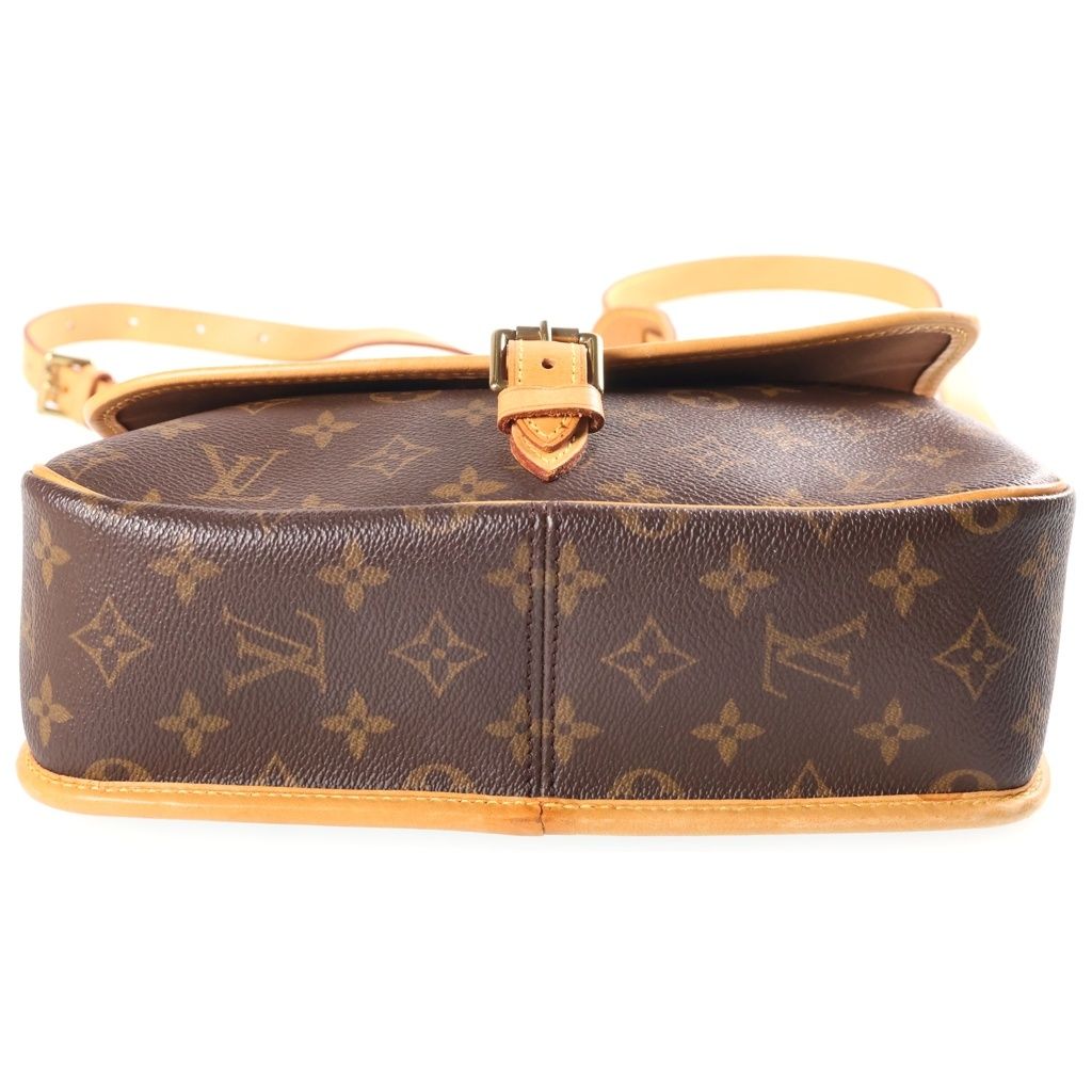 Louis Vuitton Monogram Solonge Shoulder Bag Brown Leather Gold — view 4