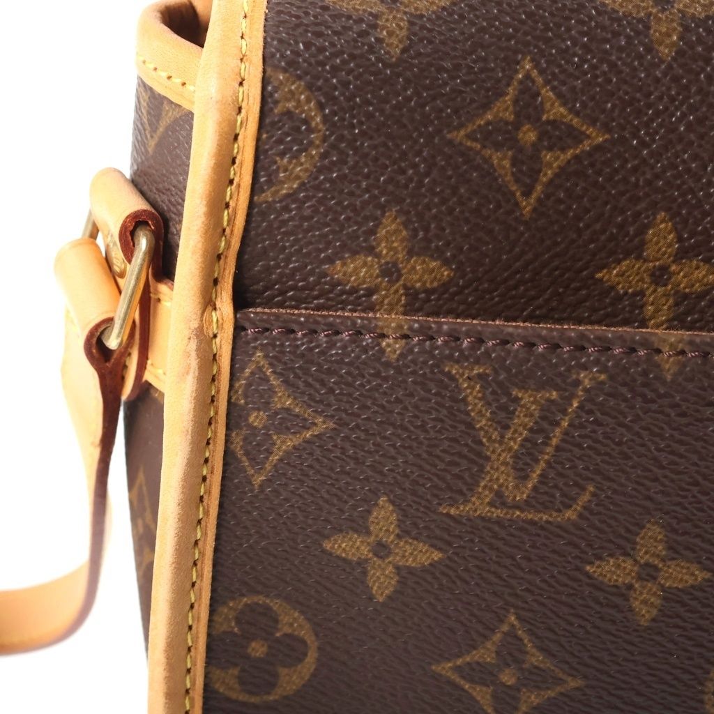 Louis Vuitton Monogram Solonge Shoulder Bag Brown Leather Gold — view 6