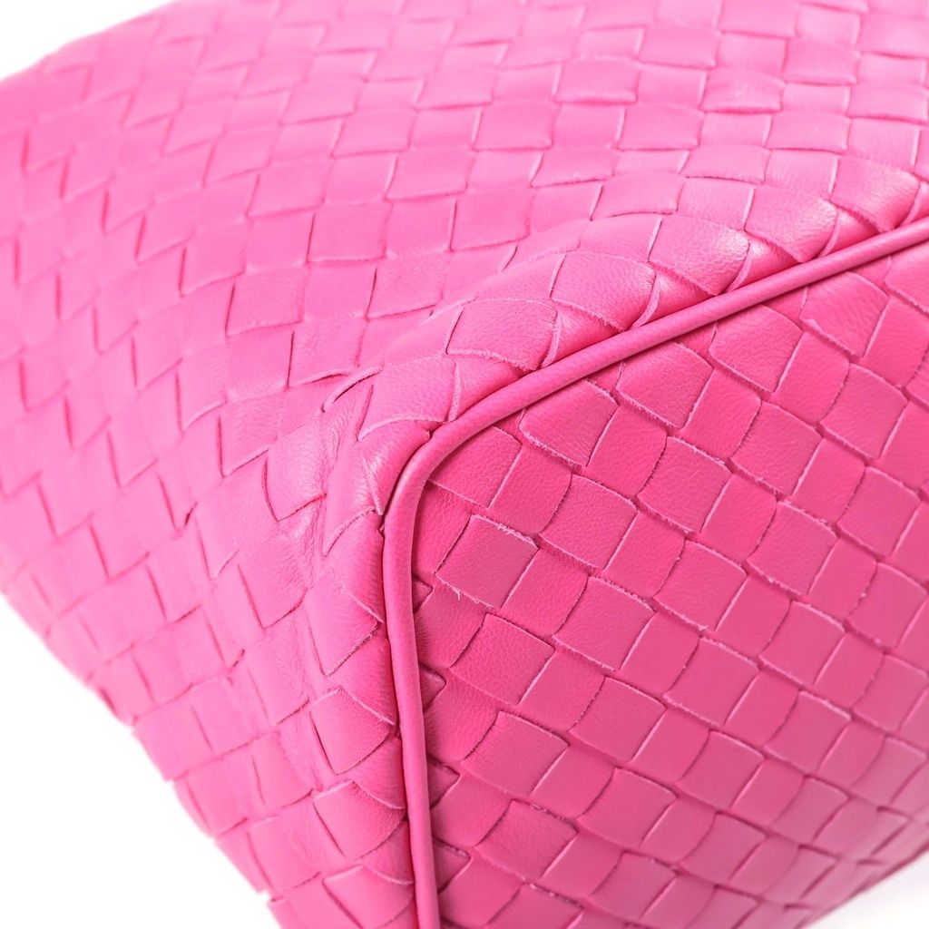 Bottega Veneta Intrecciato Zip Hobo Handbag Pink Leather — view 5