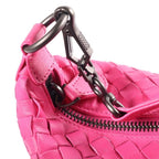 Bottega Veneta Intrecciato Zip Hobo Handbag Pink Leather — view 6