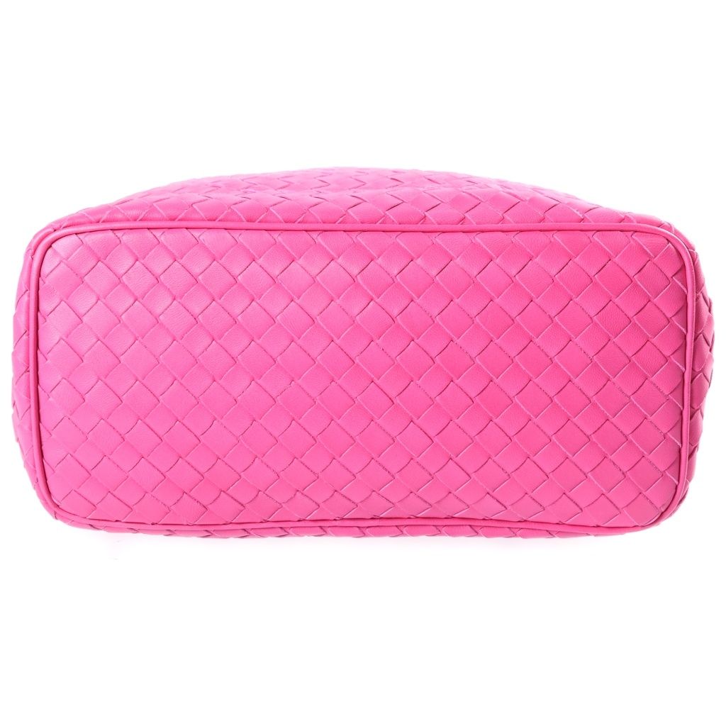 Bottega Veneta Intrecciato Zip Hobo Handbag Pink Leather — view 4