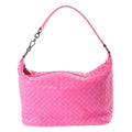 Bottega Veneta Intrecciato Zip Hobo Handbag Pink Leather