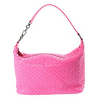 Bottega Veneta Intrecciato Zip Hobo Handbag Pink Leather